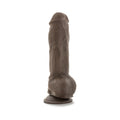 Au Naturel Big Boy 10 in. Posable Dual Density Dildo with Balls Brown - Fantasies Boutique