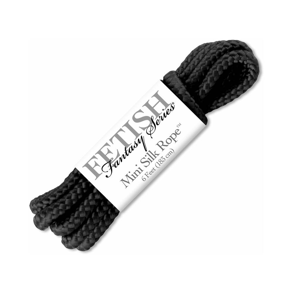 Pipedream Fetish Fantasy Series Mini Silk Rope 1.8 m / 6 ft. Black - Fantasies Boutique