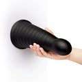 b-Vibe Cone 10 in. Tapered & Ribbed Dildo with Suction Cup