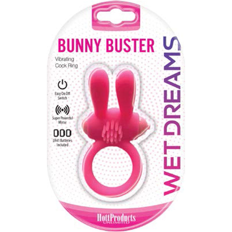 Wet Dreams Bunny Buster Cock Ring- Pink - Fantasies Boutique
