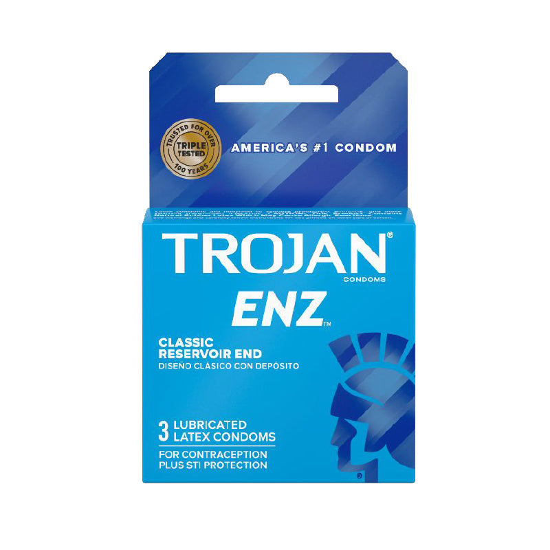 Trojan-Enz Lubricated Condoms 3-Pack - Fantasies Boutique