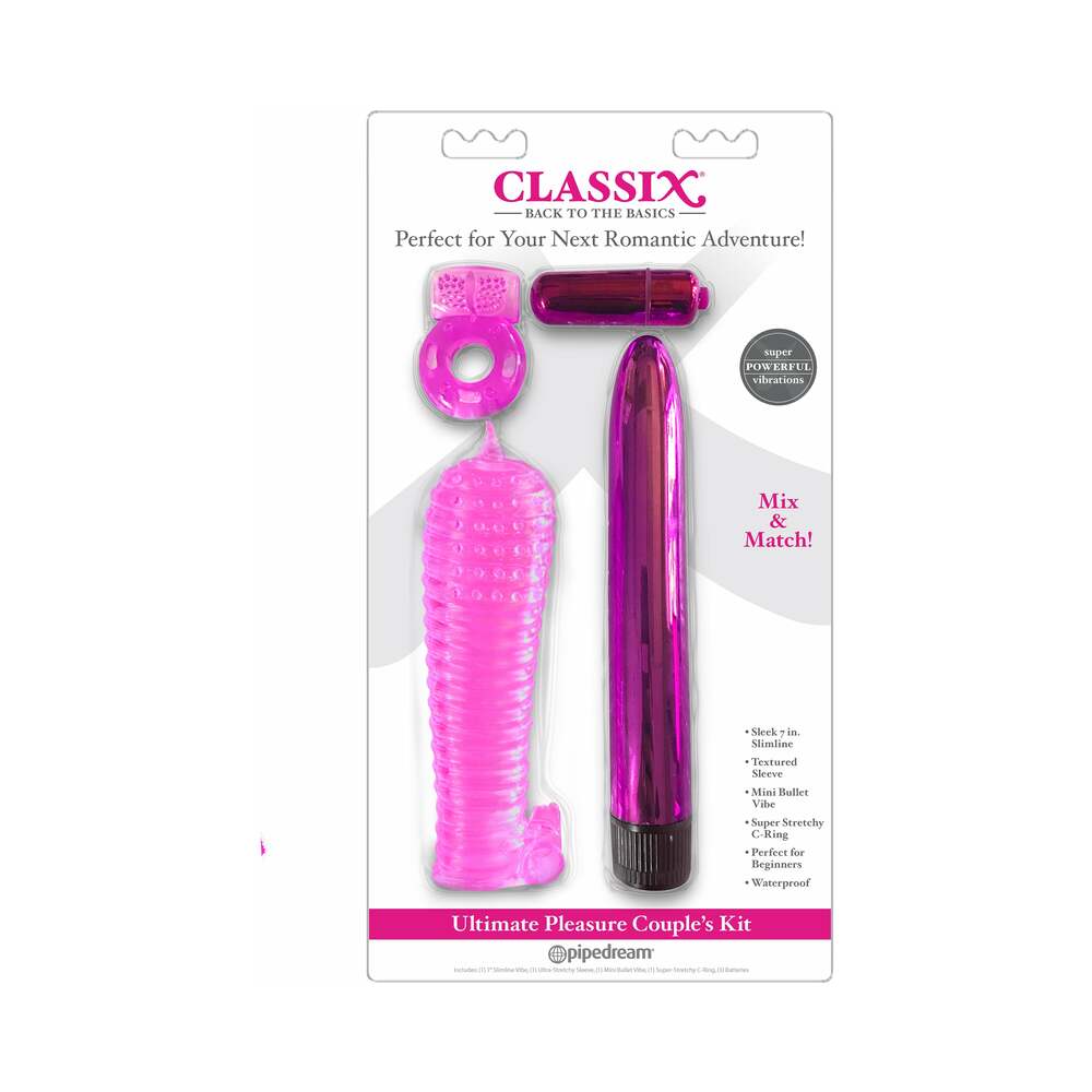 Pipedream Classix 4-Piece Ultimate Pleasure Couple's Kit Pink - Fantasies Boutique