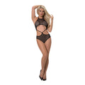 Magic Silk Forever Mesh Crotchless Underboob Teddy With Split Back Black S/M - Fantasies Boutique