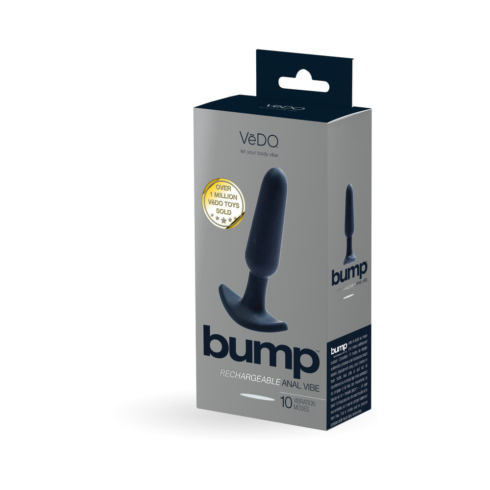 VeDO Bump Rechargeable Anal Vibe - Just Black - Fantasies Boutique