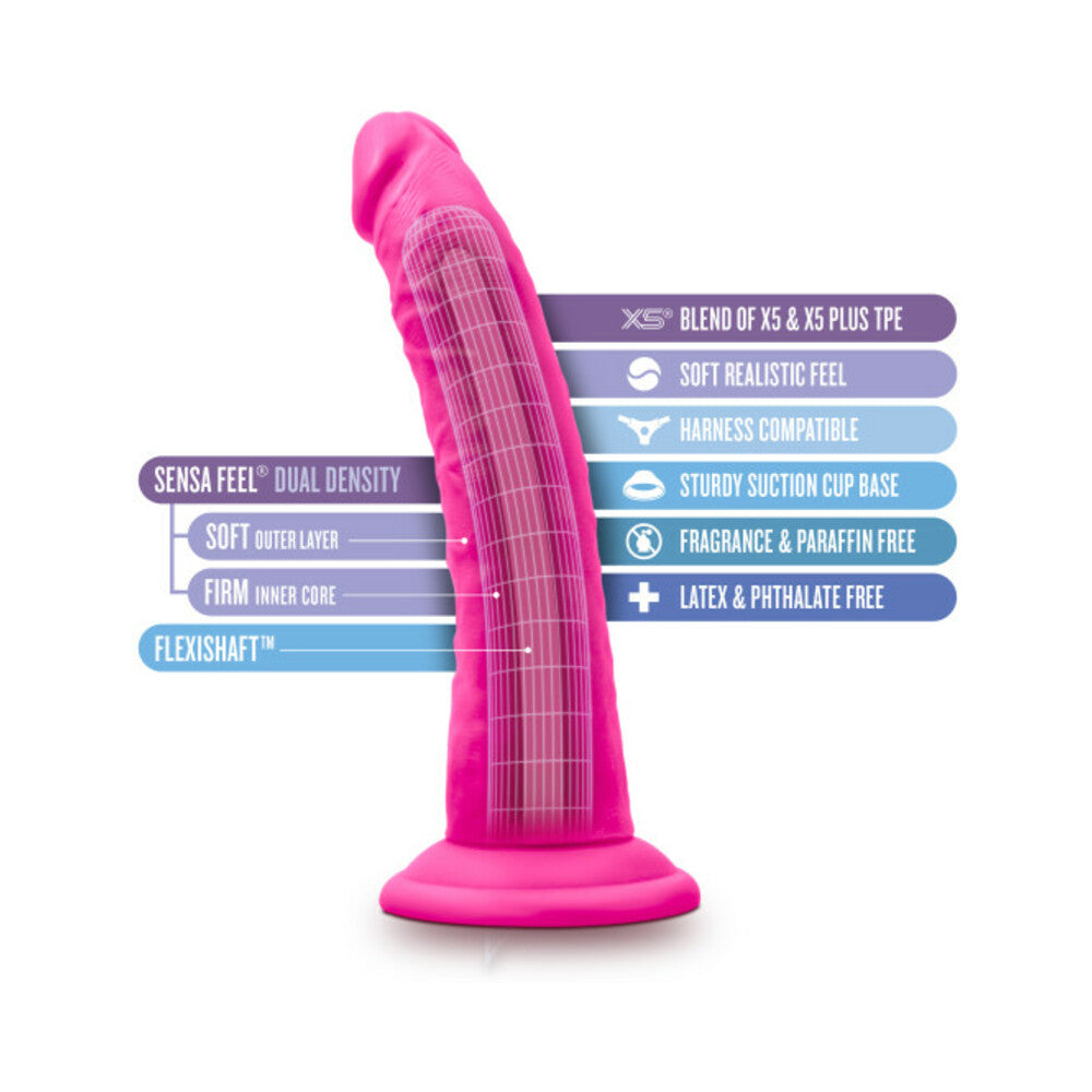 Blush Au Naturel Bold Jack 7 in. Posable Dual Density Dildo with Suction Cup Pink - Fantasies Boutique