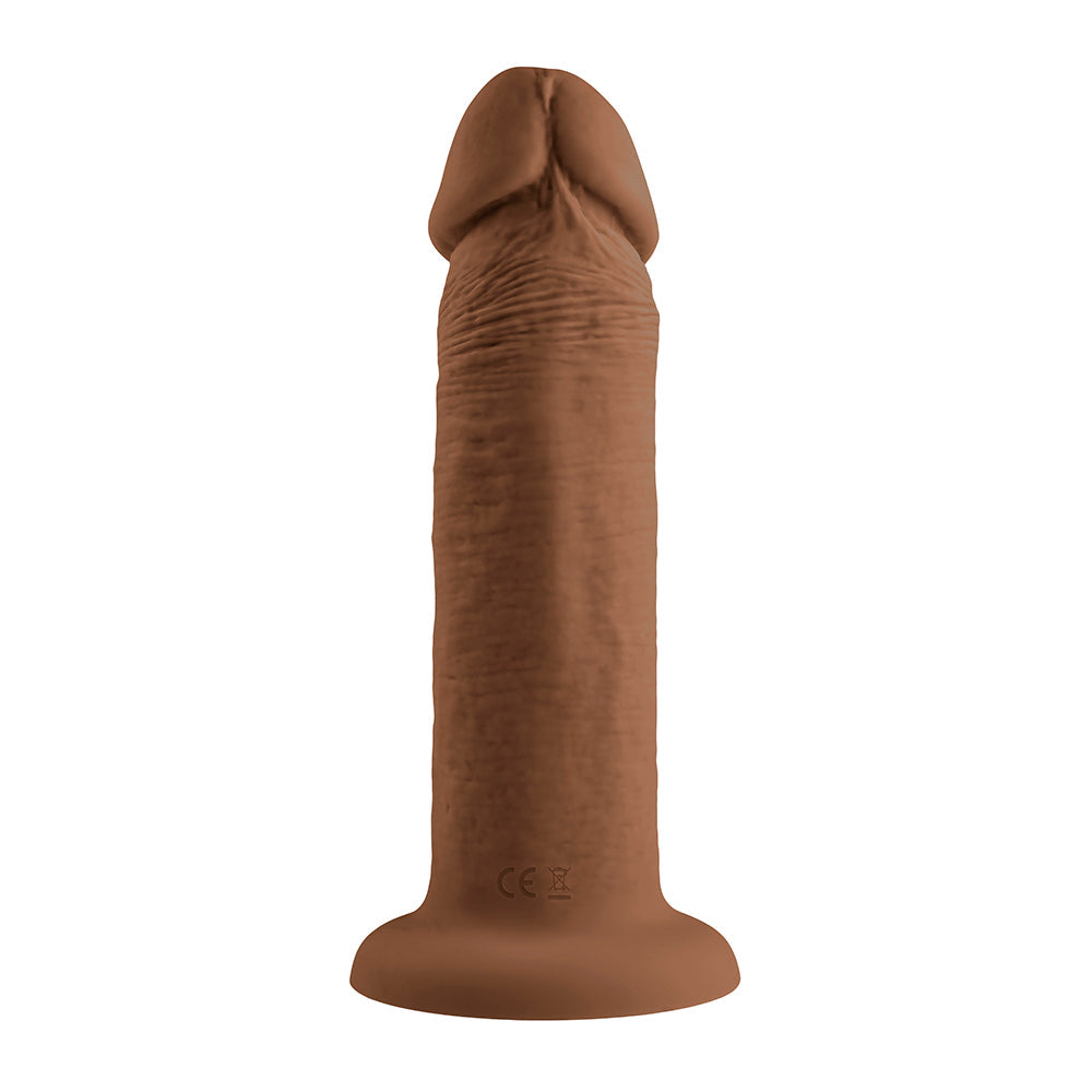 Evolved Rechargeable Vibrating 6 in. Silicone Dildo Dark - Fantasies Boutique