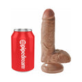 King Cock 7 in. Cock With Balls Realistic Suction Cup Dildo Tan - Fantasies Boutique