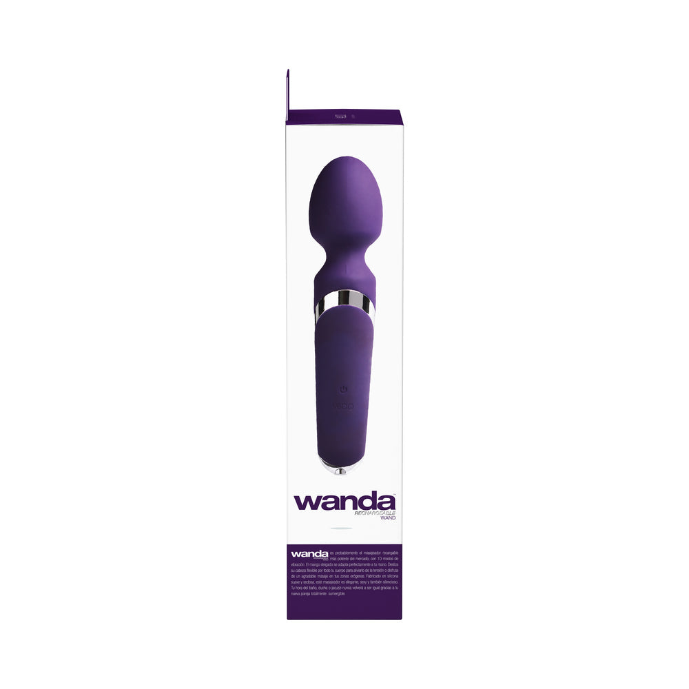 VeDO Wanda Rechargeable Wand Vibe - Deep Purple - Fantasies Boutique