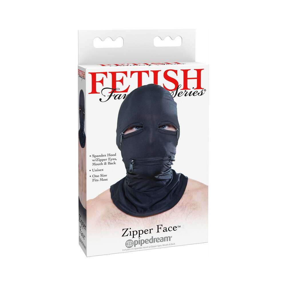Fetish Fantasy Series Zipper Face Hood Black - Fantasies Boutique