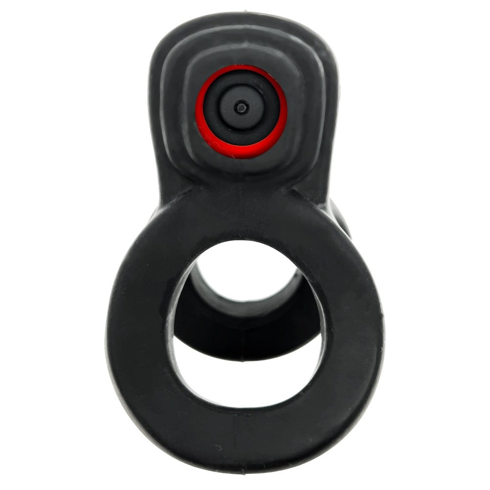 Hunkyjunk Revhammer Cock & Shaft Ring with Bullet Vibrator Tar Ice - Fantasies Boutique