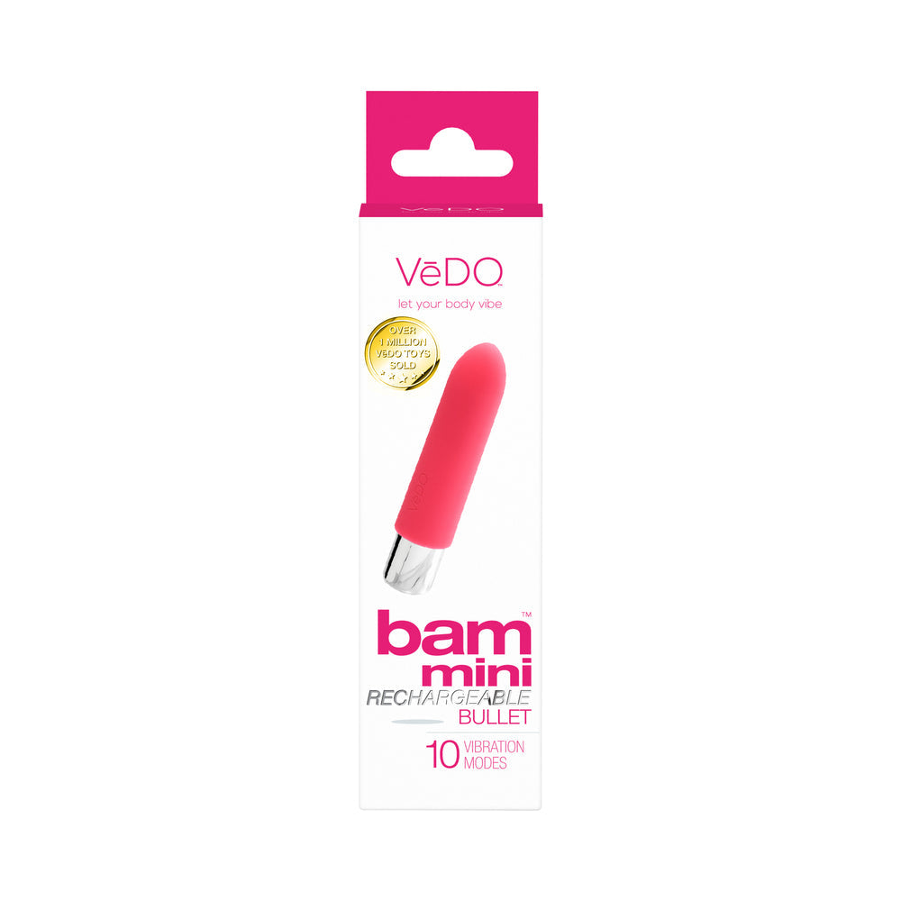 VeDO Bam Mini Rechargeable Bullet Vibe - Foxy Pink - Fantasies Boutique