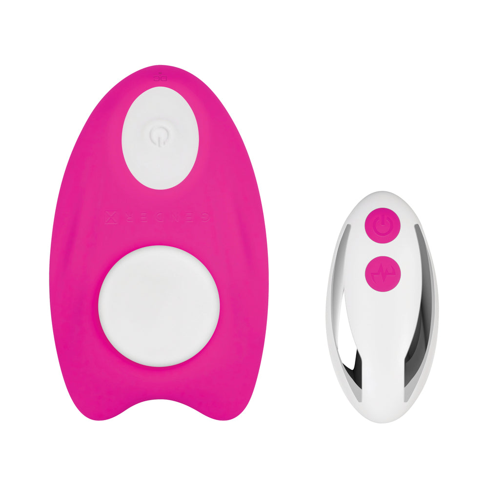 Gender X Under The Radar Rechargeable Remote-Controlled Magnetic Silicone Underwear Vibrator Pink - Fantasies Boutique