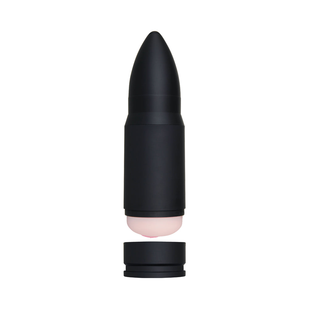 Zero Tolerance Shell Shock Rechargeable Bullet-Shaped Vibrating Vagina Stroker Black - Fantasies Boutique