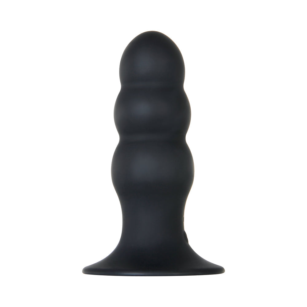 Evolved Kong Rechargeable Remote-Controlled Vibrating Silicone Anal Plug Black - Fantasies Boutique