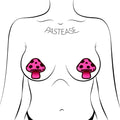 Pastease Mushroom: Neon Pink Shroom Nipple Pasties