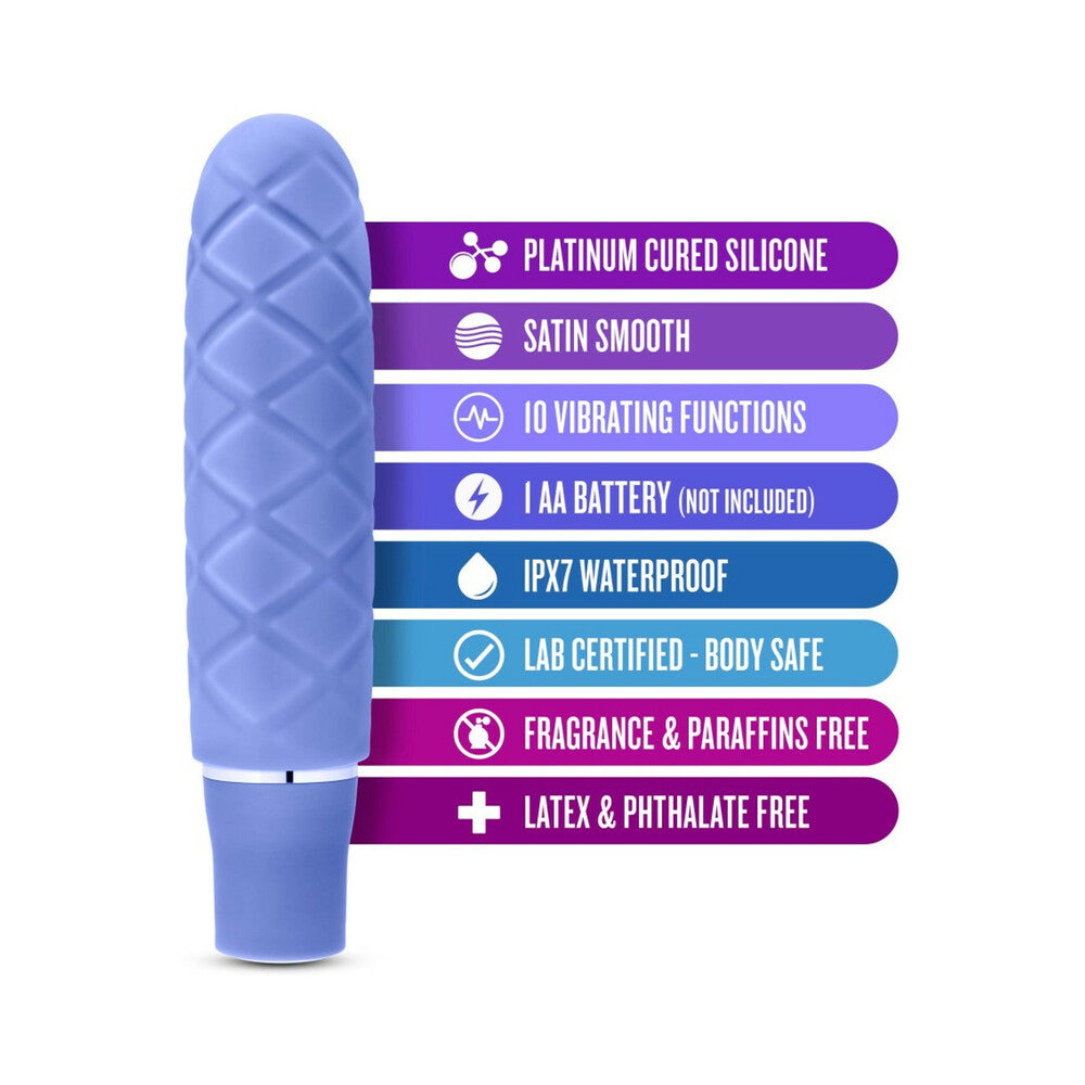 Blush Luxe Cozi Mini Silicone Slimline Vibrator Periwinkle - Fantasies Boutique