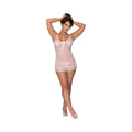Magic Silk Seabreeze Lace-Up Chemise & G-String Blush L/XL - Fantasies Boutique