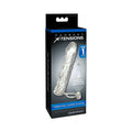 Fantasy X-tensions Vibrating Super Sleeve 1 in. Extension With Ball Strap Clear - Fantasies Boutique