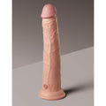 King Cock Elite 10 in. Dual Density Silicone Cock Realistic Dildo With Suction Cup Beige - Fantasies Boutique