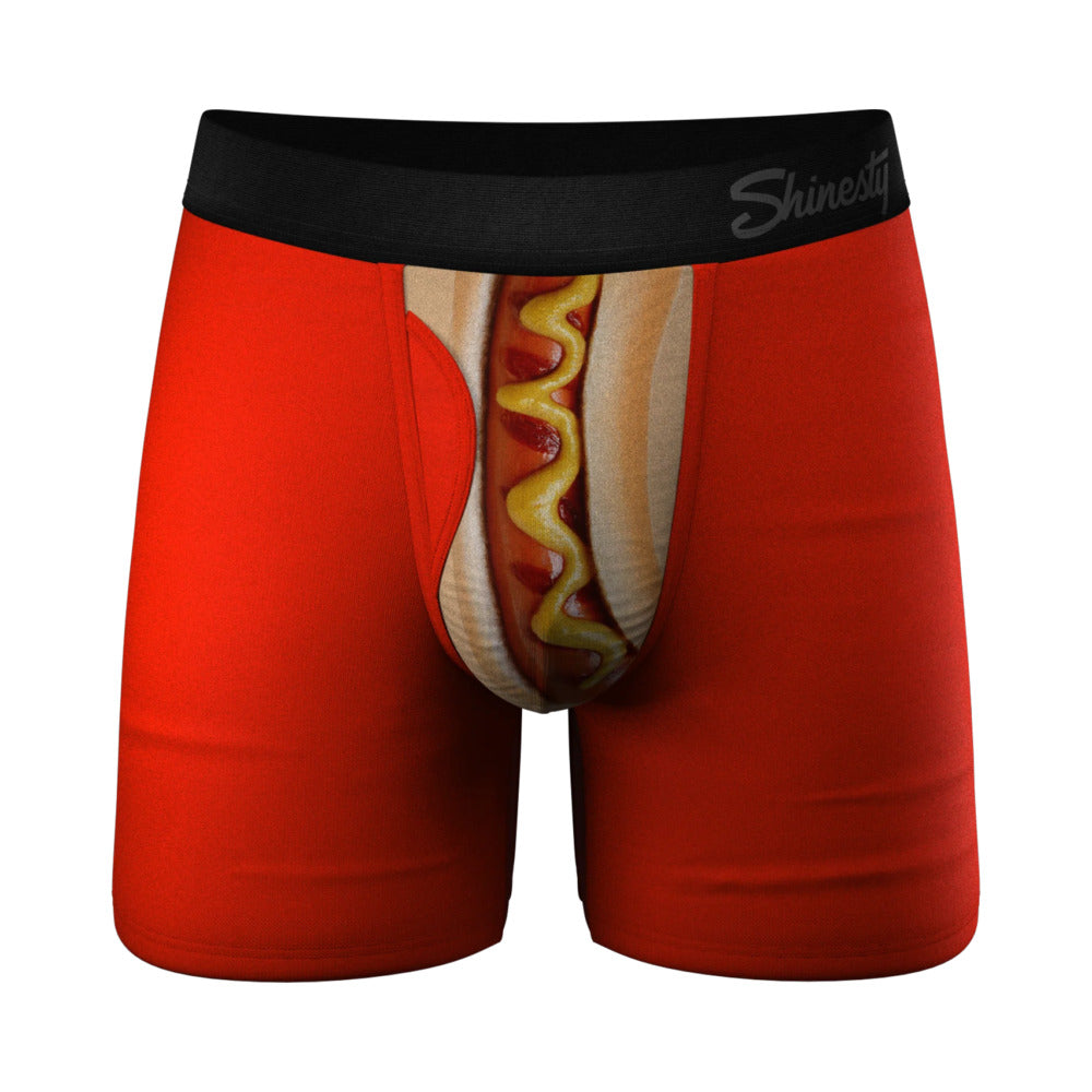 Shinesty The Coney Islands Hot Dog Ball Hammock Pouch Underwear with Fly XL