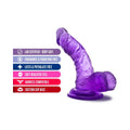 B Yours Sweet 'n Hard 8 Realistic 6.5 in. Dildo with Balls Purple - Fantasies Boutique