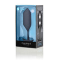 b-Vibe Snug Plug 5 Weighted Silicone Anal Plug Black - Fantasies Boutique