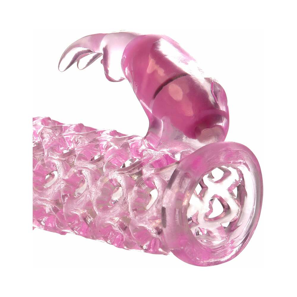 Pipedream Fantasy X-tensions Vibrating Couples Cage 1 in. Extension Pink - Fantasies Boutique