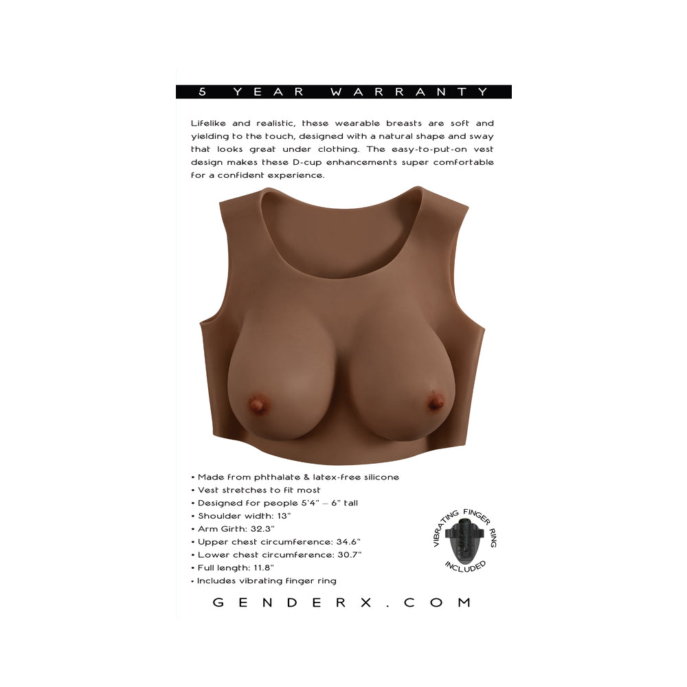 Gender X Undergarments Plate D-Cup Silicone Dark - Fantasies Boutique