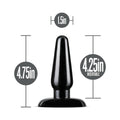 Blush Anal Adventures Basic Anal Plug Medium Black - Fantasies Boutique