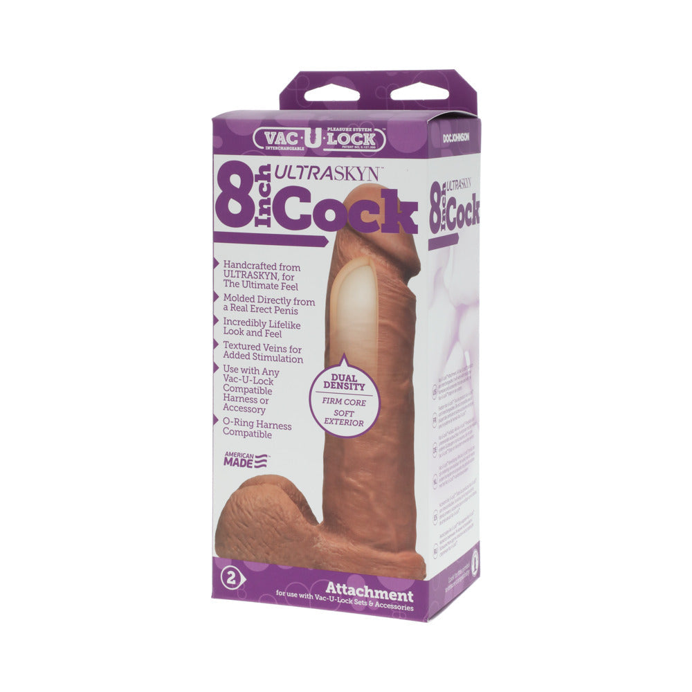 Vac-U-Lock - 8-Inch ULTRASKYN Cock Brown - Fantasies Boutique