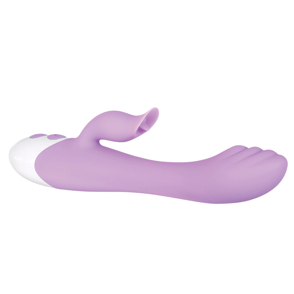 Evolved Pleasing Petal Rechargeable Silicone Flicking Dual Stimulator Light Purple - Fantasies Boutique