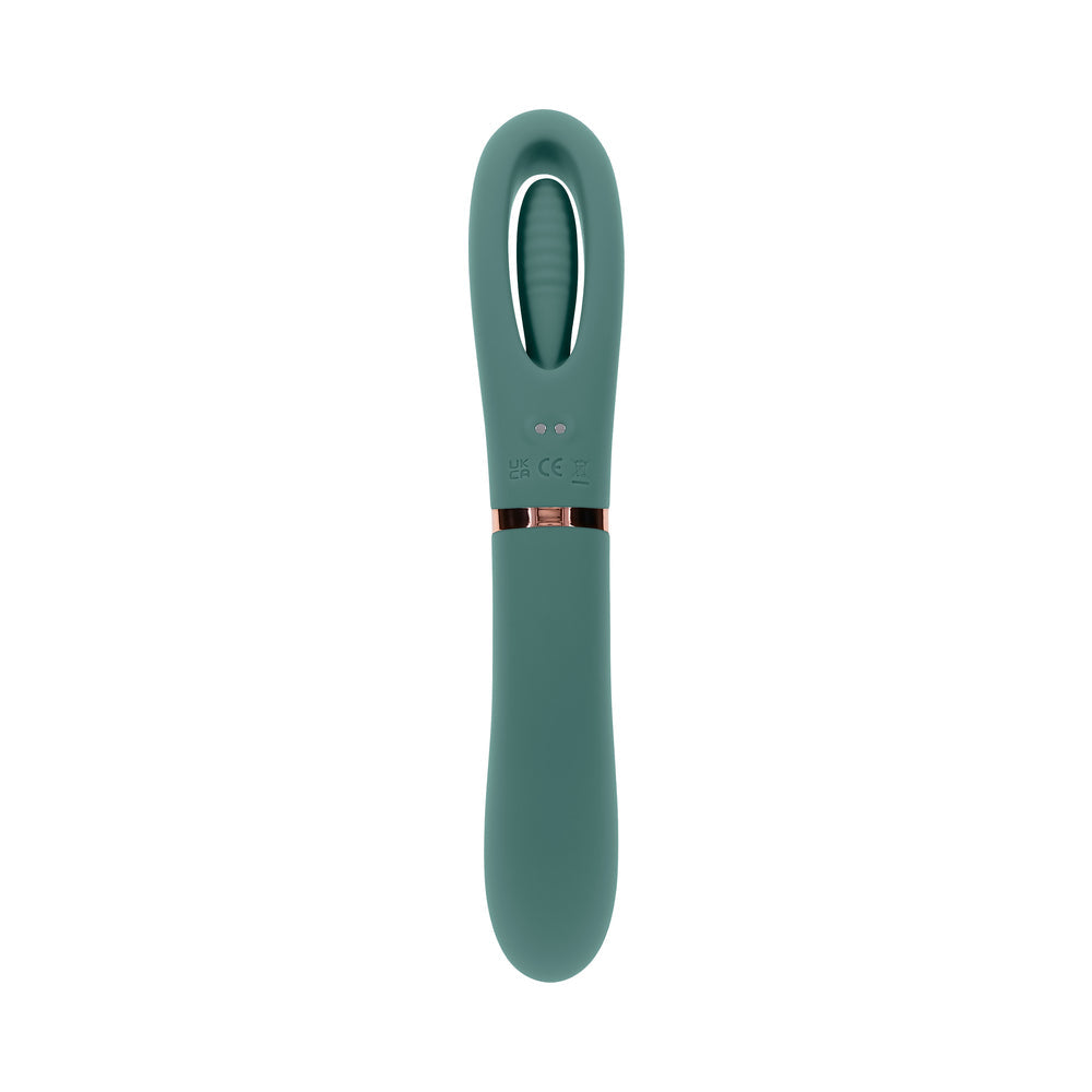Evolved Chick Flick Rechargeable Vibrator with Flicker Silicone Mint - Fantasies Boutique