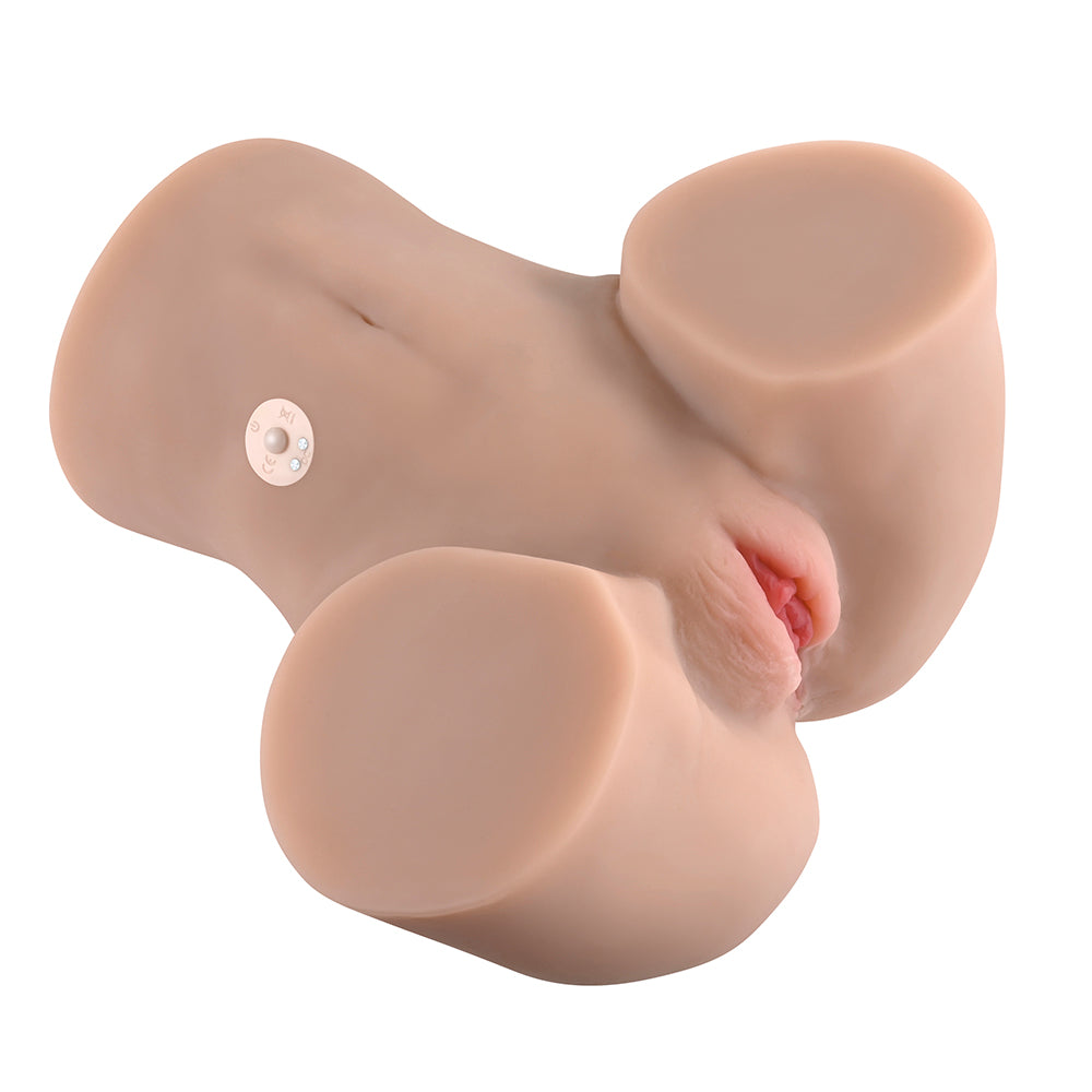 Zero Tolerance Rear Beauty Rechargeable Remote Controlled Vibrating Sucking Dual Entry Masturbator TPE Light - Fantasies Boutique