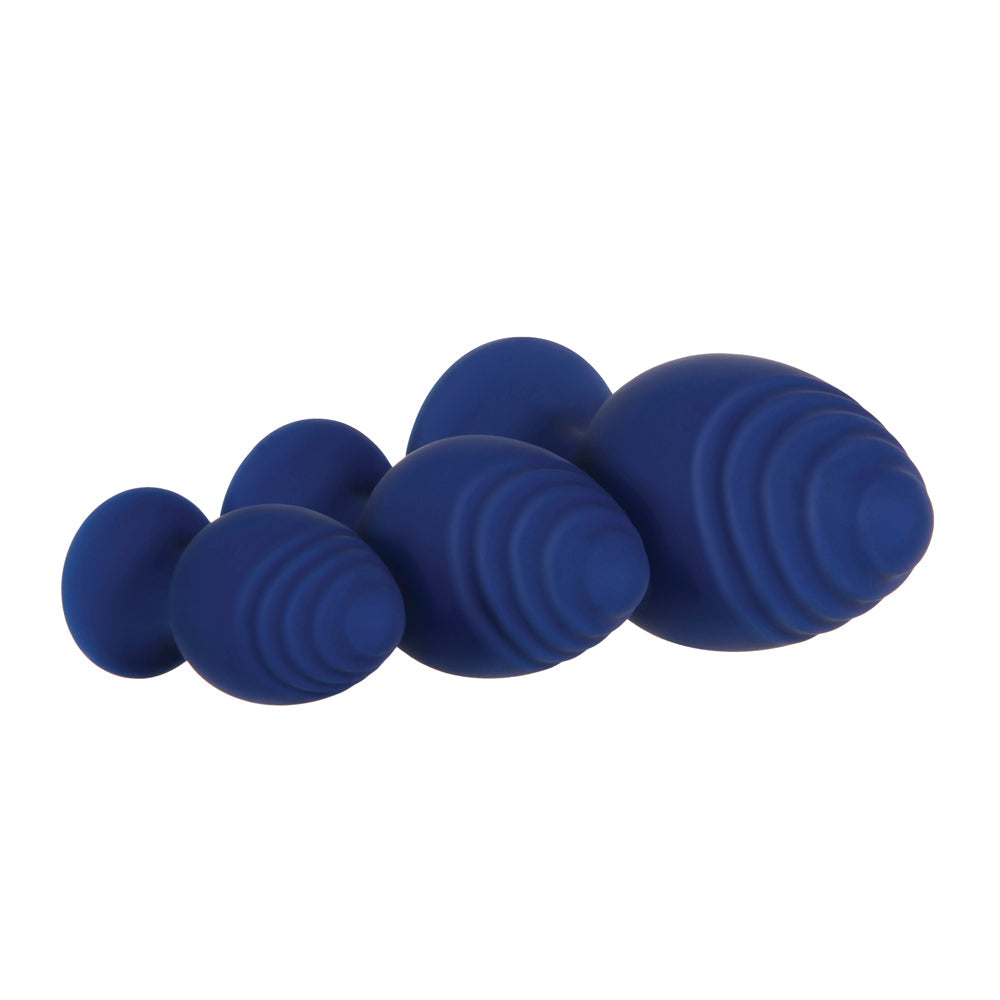 Evolved Get Your Groove On 3-Piece Silicone Anal Plug Set Blue - Fantasies Boutique