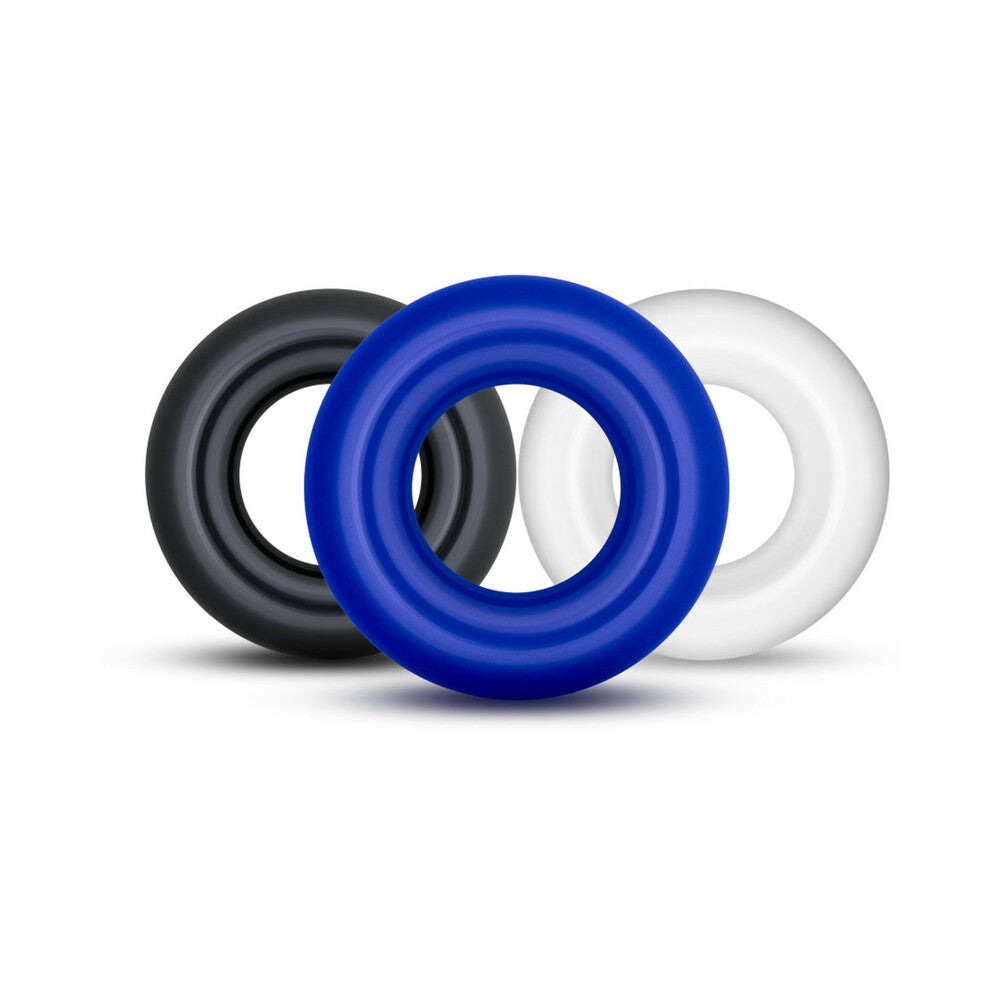 Stay Hard Donut Rings 3-Piece Cockring Set Assorted Colors - Fantasies Boutique