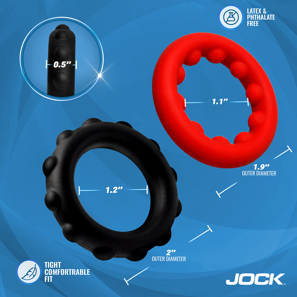 JOCK Enhancers Weighted Silicone C-Ring Set