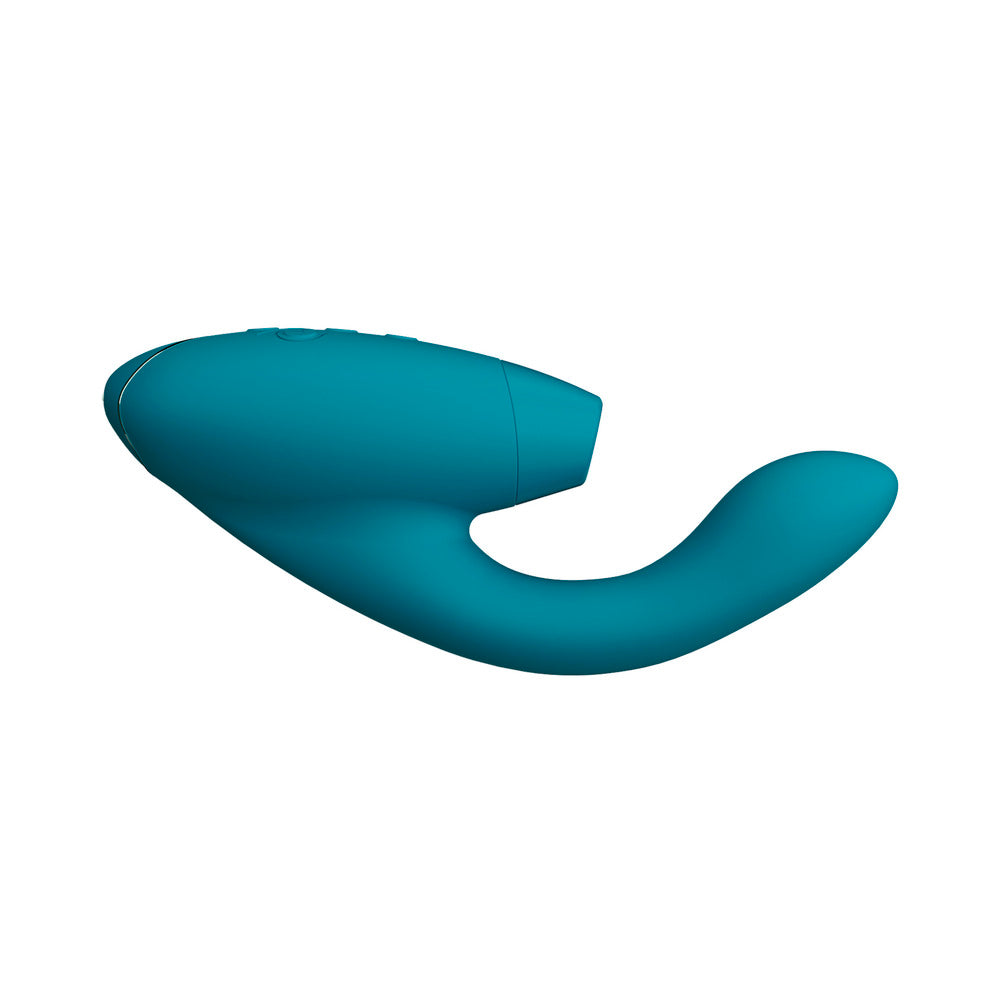 Womanizer Duo 2 Rechargeable Dual Stimulation Pleasure Air and G-Spot Vibrator Petrol - Fantasies Boutique