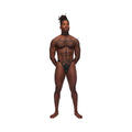 Male Power Fetish Tormentor Choker G-String Body Harness Black L/XL