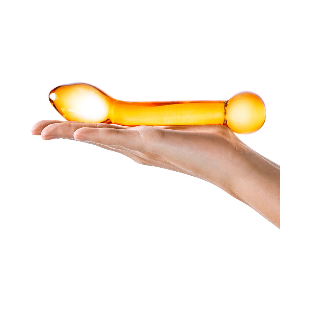 Glas 7 in. Honey Dripper Anal Slider Prostate Stimulating Glass Dildo - Fantasies Boutique