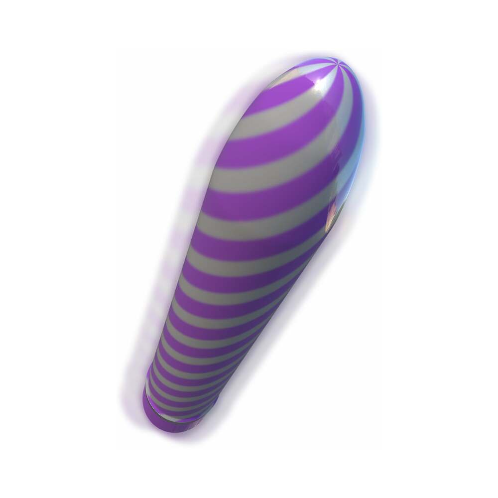 Pipedream Classix Sweet Swirl 8 in. Slimline Vibrator Purple - Fantasies Boutique