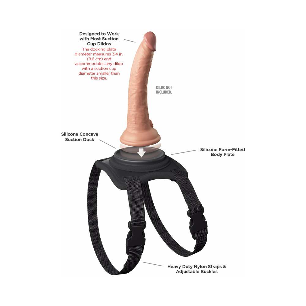 Body Dock Lap Strap Silicone Strap-On Thigh Harness - Fantasies Boutique