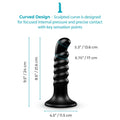 b-Vibe Krush 9.5 in. Curved & Ribbed Dildo with Suction Cup