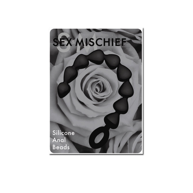 S&M Black Silicone Anal Beads