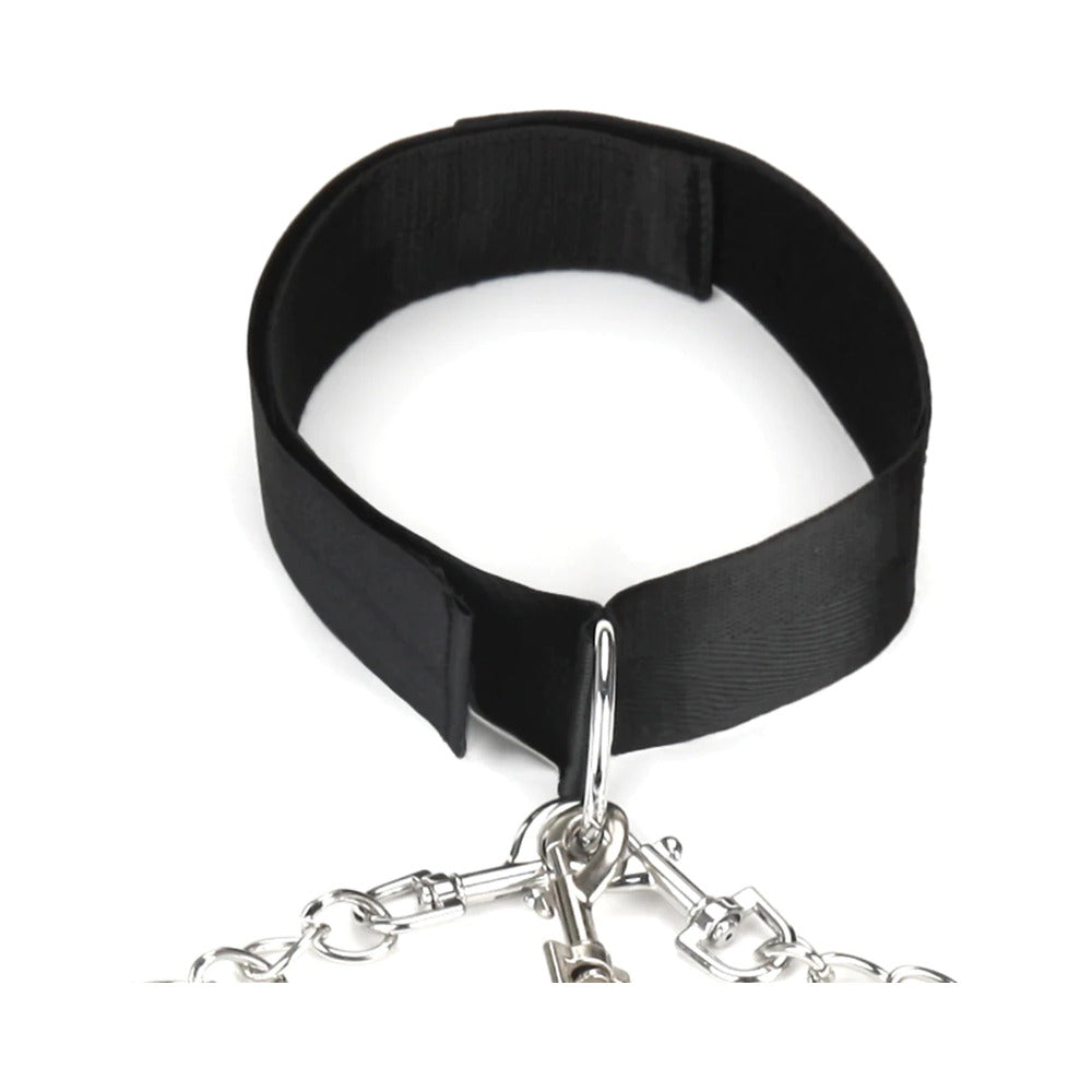 Lux Fetish Collar Cuffs & Leash Set - Fantasies Boutique