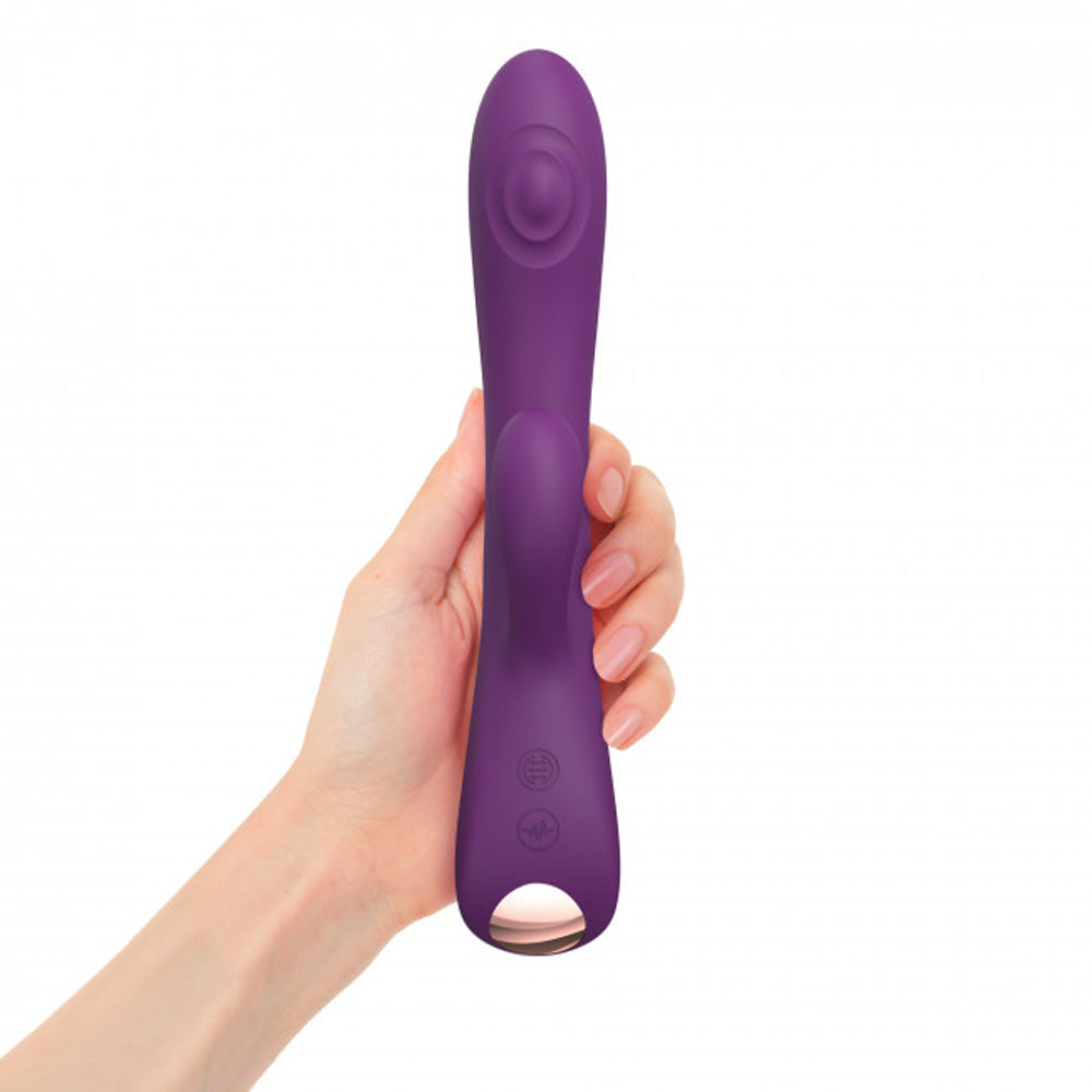 Love to Love Bunny & Clyde Rechargeable Tapping Rabbit Silicone Vibrator Purple Rain - Fantasies Boutique