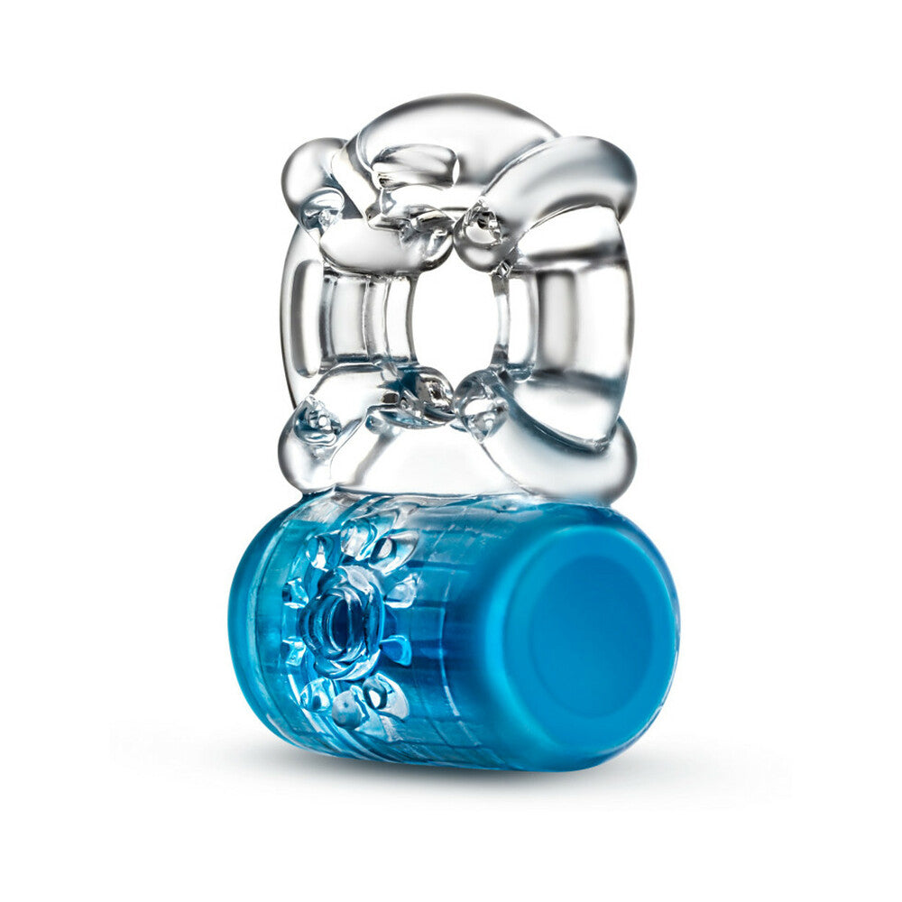 Blush Play with Me Pleaser Rechargeable Vibrating C-Ring Blue - Fantasies Boutique
