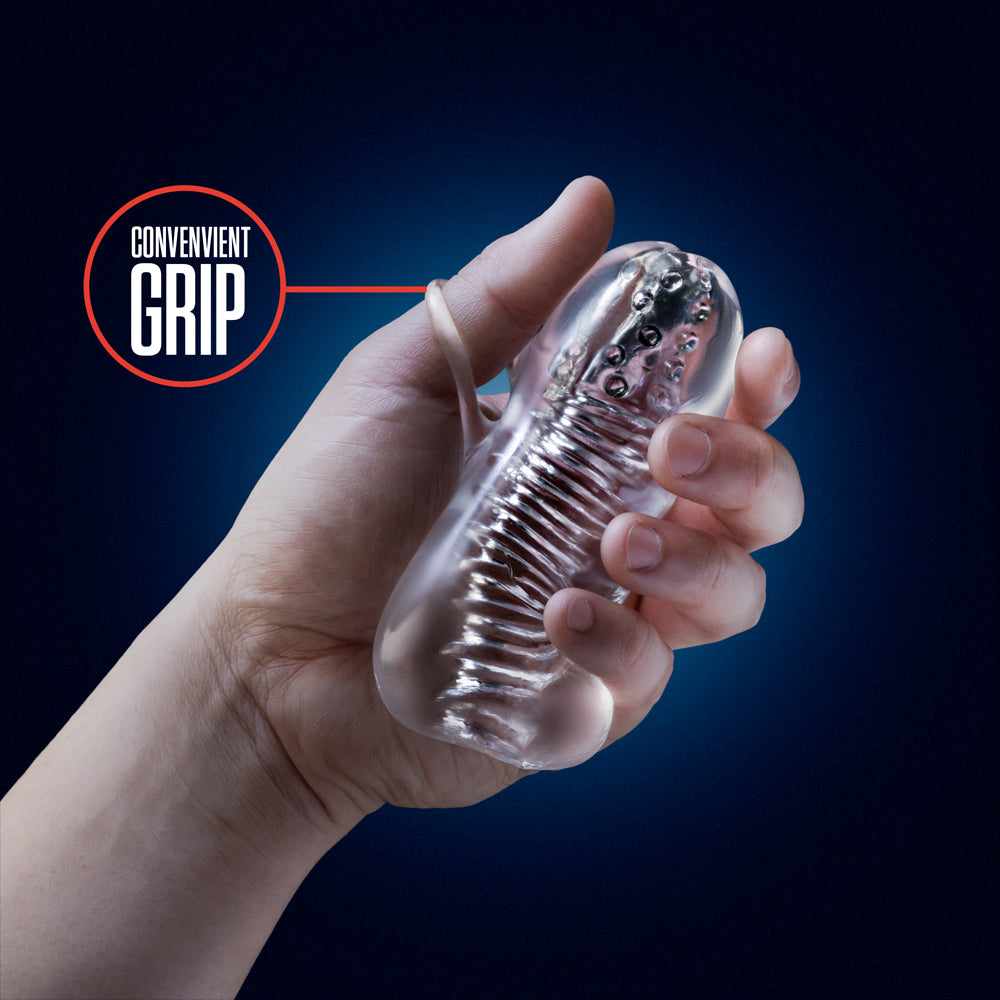 RIZE! Squeezy Ergonomic Stroker Clear - Fantasies Boutique