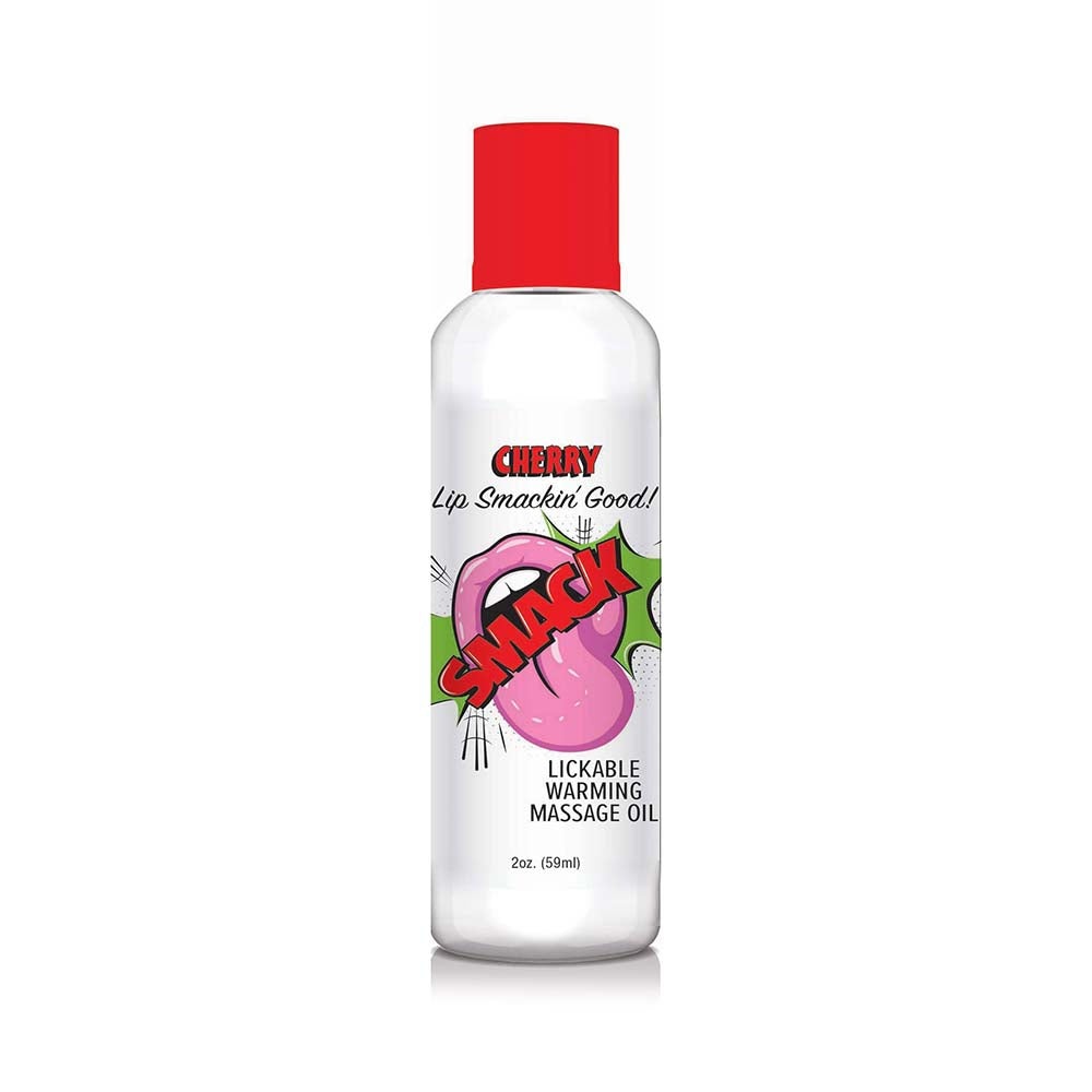 Smack Lickable Massage Oil Cherry 2 oz. - Fantasies Boutique