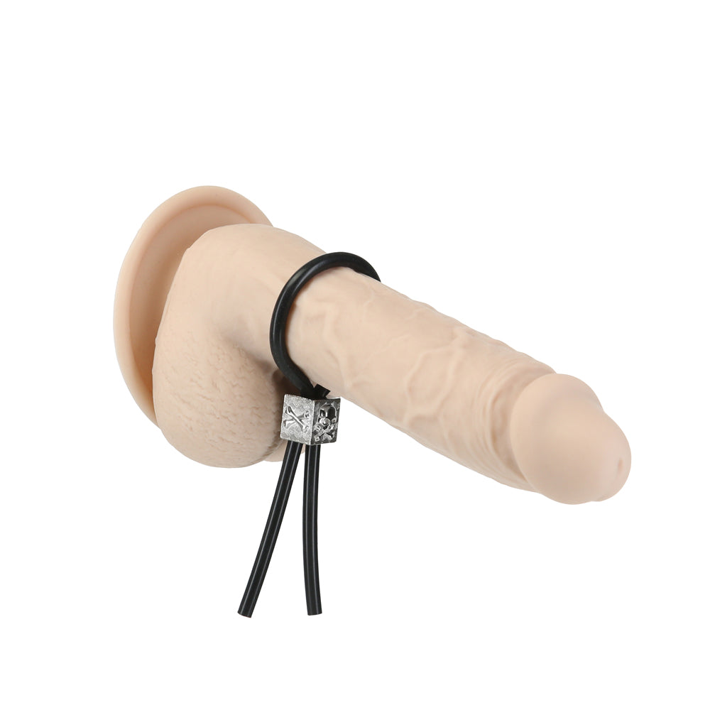 Lux Active Tether Adjustable Cock Tie Silicone Black  Lasso/Bolo - Fantasies Boutique