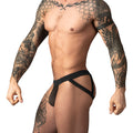 Male Power Mesh 2.0 Strappy Ring Jock Black S/M